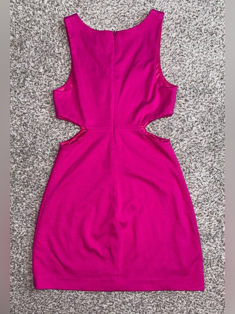 Express Hot Pink Cutout Bodycon Dress Size 2 | Barbiecore Party Club Mini - Picture 4 of 4